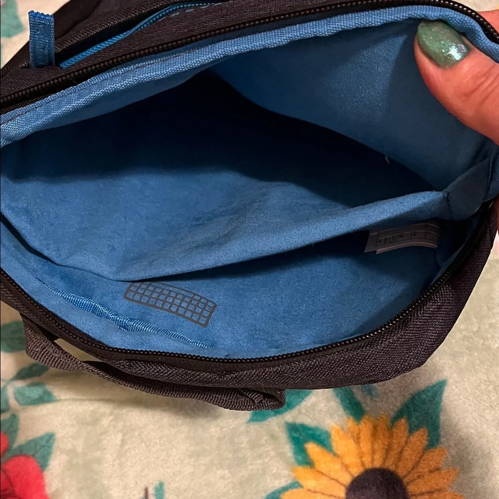 HP Dark Gray Laptop Bag with Blue Accents
